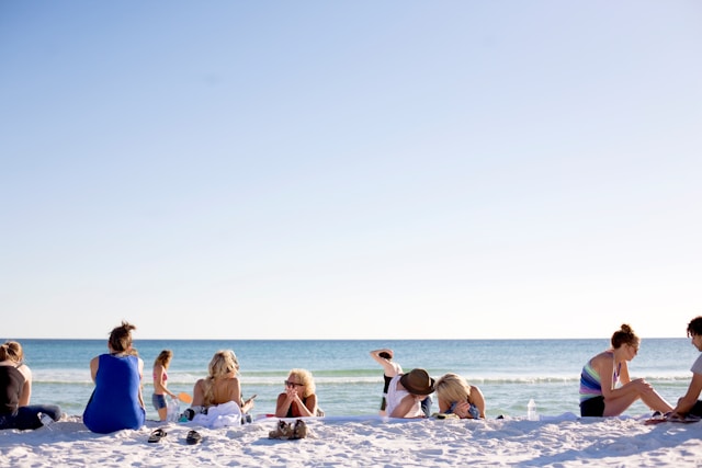 famille à la plage